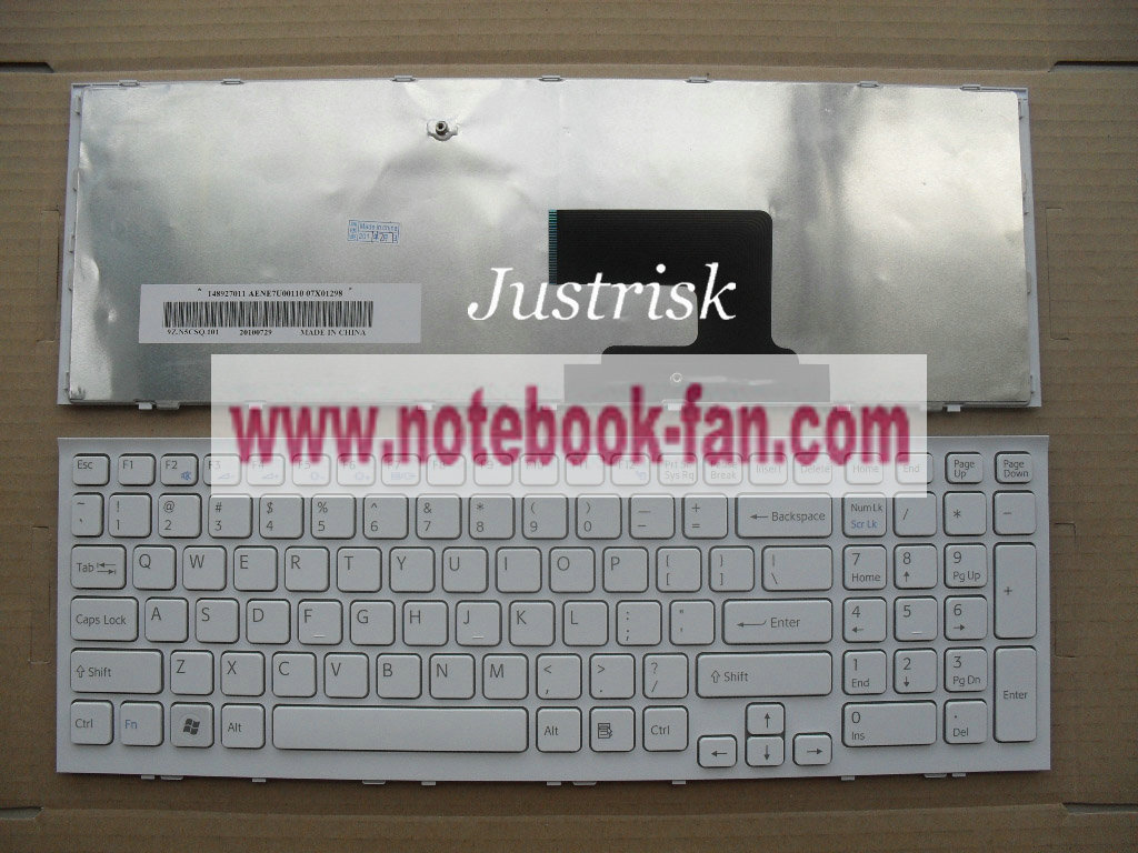 Original New SONY VAIO PCG-61611L series Keyboard US White Tecla